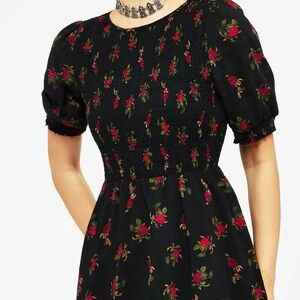 Disturbia Floral Black Dress